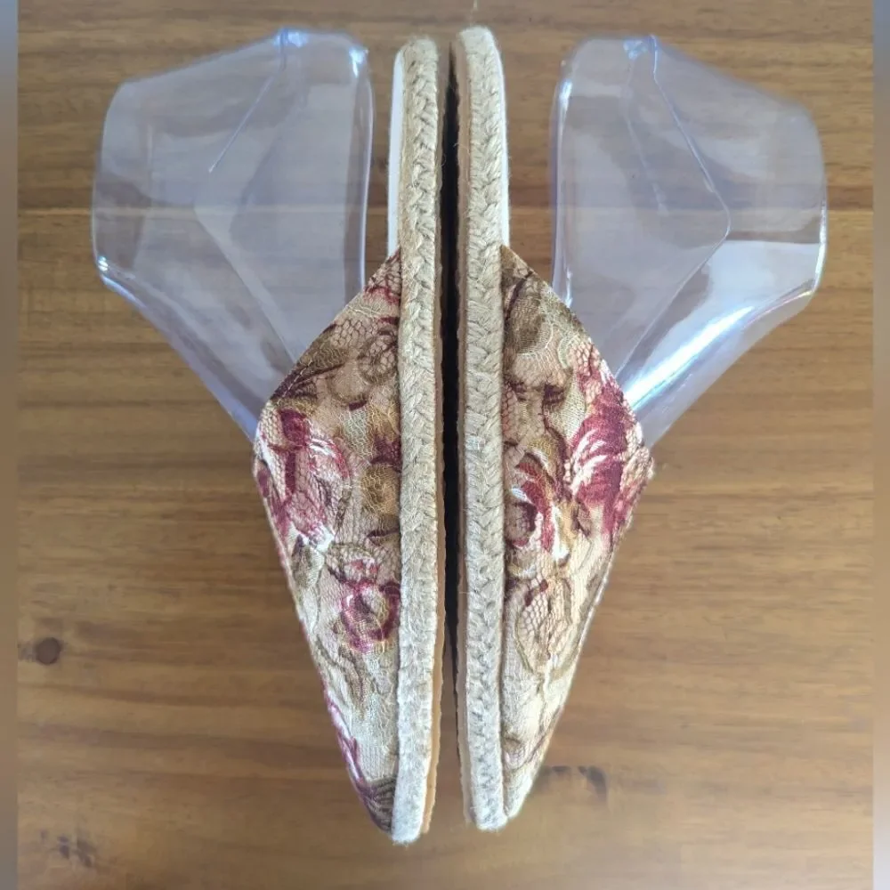 Laura Ashely Floral Slippers Witchy Romantic Cottagecore Country Floral Boho 8 - Picture 5 of 7